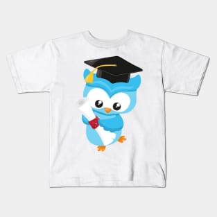 Cute Owl, Little Owl, Baby Owl, Graduation Owl Kids T-Shirt